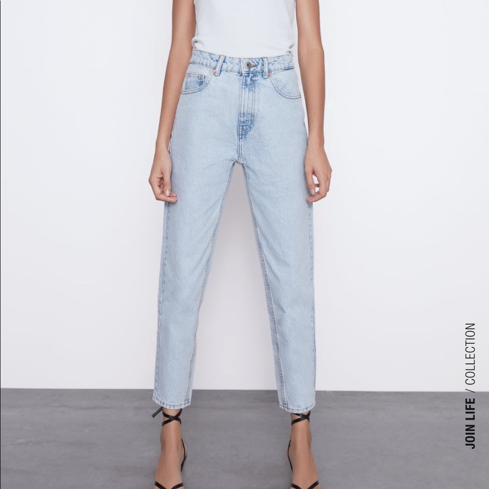 Zara denim mom fit jeans